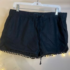 NWT J Crew Factory Shorts with Drawstring PomPoms Linen